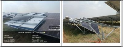 Storm Affected Stock of Solar Panel
